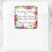 Herziene boekenplaat, in memoriam, donatie vierkante sticker (Tas)