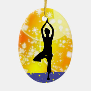 Herziene fitness! Yoga - Boom - SRF Keramisch Ornament