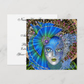 Herziene Masquerade Mardi Gras uitnodiging (Voorkant / Achterkant)