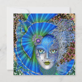 Herziene Masquerade Mardi Gras uitnodiging