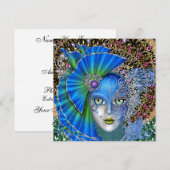 Herziene Masquerade Mardi Gras uitnodiging (Voorkant / Achterkant)