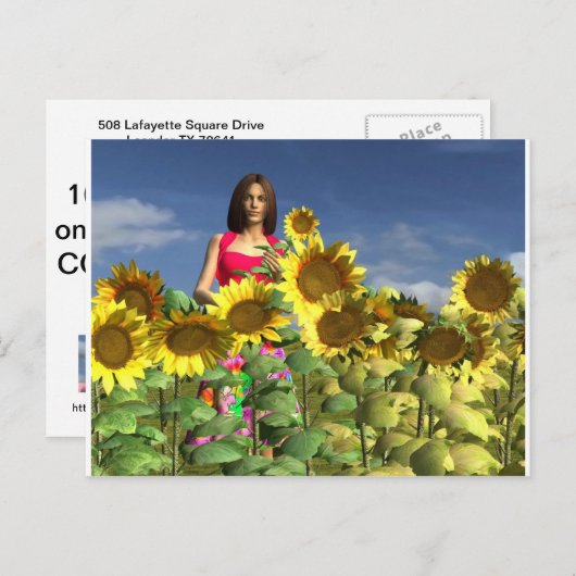 Herziene Peyton Girl Spring Briefkaart (Voorkant / Achterkant)