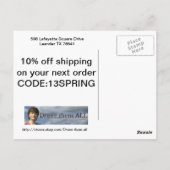 Herziene Peyton Girl Spring Briefkaart (Achterkant)