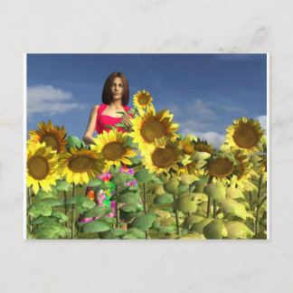 Herziene Peyton Girl Spring Briefkaart