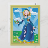 Herziene Prinses en Kikker Uitnodiging - SRF (Voorkant / Achterkant)