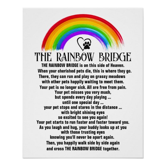 Herziene REGENBOOGBRUG Perfect Poster (Voorkant)