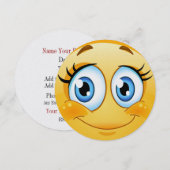 Herziene Sweet Smile Ronde Uitnodiging - SRF (Voorkant / Achterkant)