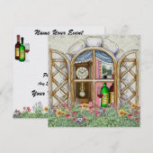 Herziene uitnodiging voor het venster van het huis (Voorkant / Achterkant)