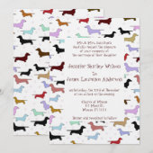Herziene uitnodiging voor huwelijk met dachshund (Voorkant / Achterkant)