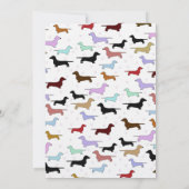 Herziene uitnodiging voor huwelijk met dachshund (Achterkant)