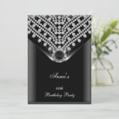 Herziene verjaardagsuitnodiging van Annie Kaart (Staand voorkant)