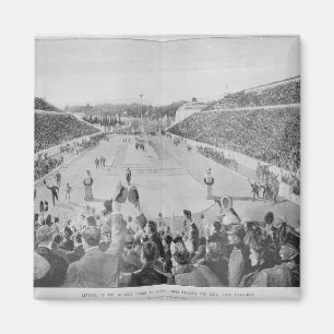 Herziening van de Olympische Spelen in Athene Magneet