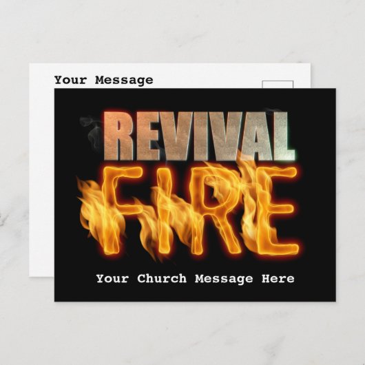 Herziening van het Christelijke kerkbereik van het Briefkaart (Voorkant / Achterkant)