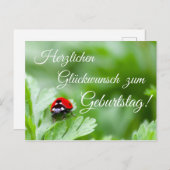 Herzlichen Glückwunsch zum Geburtstag Briefkaart (Voorkant / Achterkant)