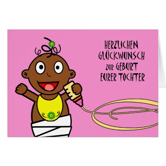 Herzlichen Glückwunsch zur Geburt Eurer Tochter (Voorkant Horizontaal)