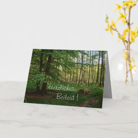 Herzliches Beileid ! Grüner Wald Kaart (Gele Bloem)