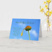 Herzliches Beileid - mit Spruch aus der Bibel Kaart (Gele Bloem)