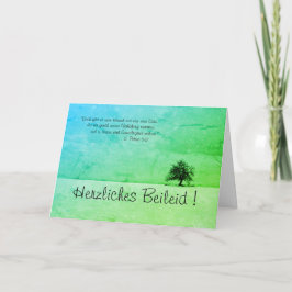 Herzliches Beileid - mit Spruch aus der Bibel Kaart