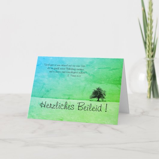 Herzliches Beileid - mit Spruch aus der Bibel Kaart (Voorkant)