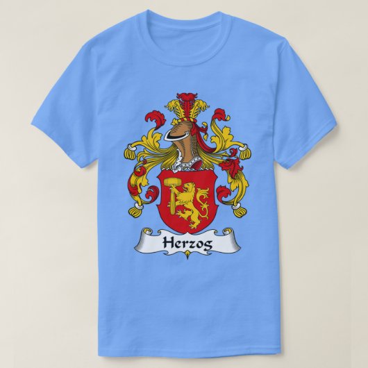 Herzog Coat of Arms Family Crest T-shirt (Design voorkant)