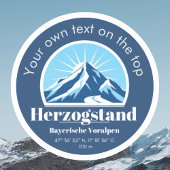 Herzogstand vom Walchensee Duitse souvenir decor Sticker