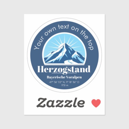 Herzogstand vom Walchensee Duitse souvenir decor Sticker (Vel)