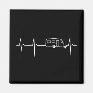 herzschlag camping wohnwagen magneet