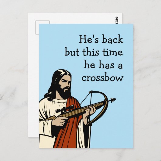 He's Back Briefkaart (Voorkant / Achterkant)