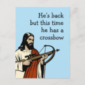 He's Back Briefkaart (Voorkant)