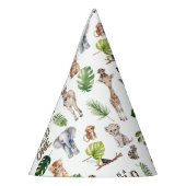 Hes een wilde, Safari Theme Boy 1e verjaardag Feesthoedjes (Links)
