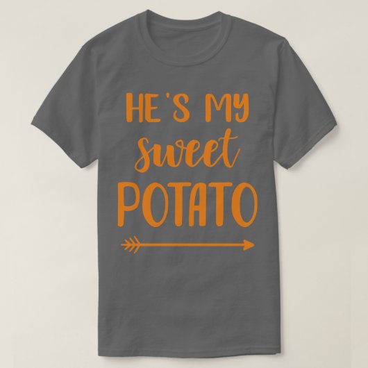 Hes mijn zoete aardappel voor bijpassende paar tha t-shirt (Design voorkant)