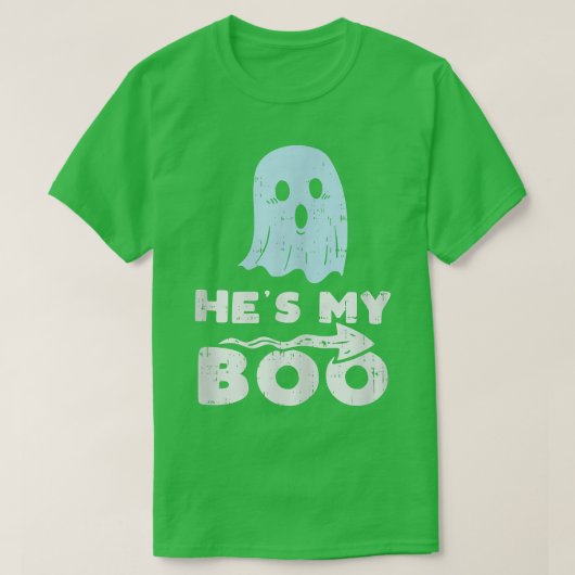Hes My Boo Cute Matching Couple Halloween Costume T-shirt (Design voorkant)
