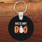 He's My Boo Matching Halloween Couples She's My Bo Sleutelhanger (Voorkant)