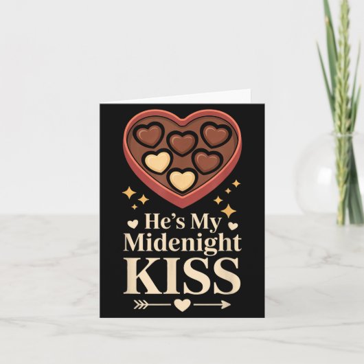 He's My Midnight Kiss Happy New Year Matching Coup Kaart (Voorkant)