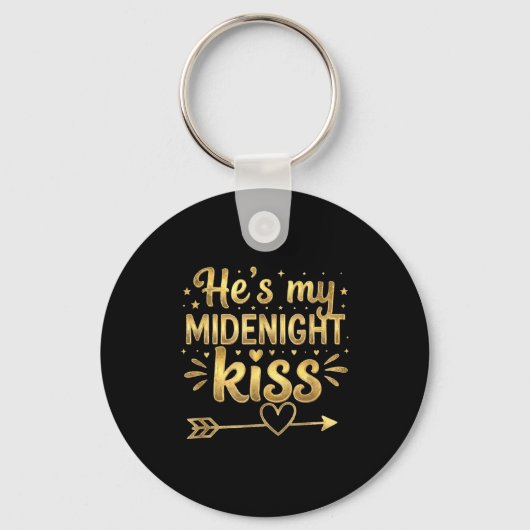 He's My Midnight Kiss Happy New Year Matching Coup Sleutelhanger (Voorkant)