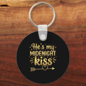 He's My Midnight Kiss Happy New Year Matching Coup Sleutelhanger (Voorkant)