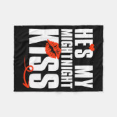 He's My Midnight Kiss Happy New Year Matching Funn Fleece Deken (Voorkant (Horizontaal))