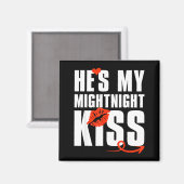 He's My Midnight Kiss Happy New Year Matching Funn Magneet (Voorkant / Achterkant)