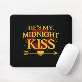 He's My Midnight Kiss Matching Couples Valentine’s Muismat (Met muis)