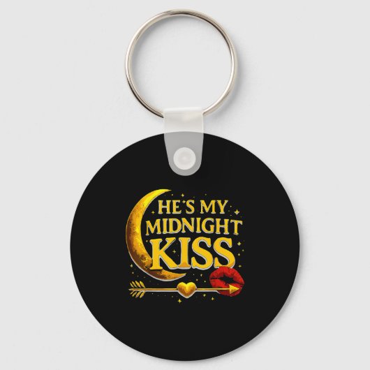 He's My Midnight Kiss Valentine’s Day Meme Matchin Sleutelhanger (Voorkant)