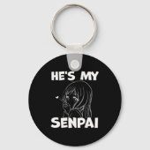 He's My Senpai Funny Anime Matching Couple Girlfri Sleutelhanger (Voorkant)