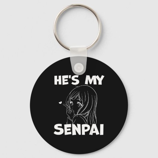 He's My Senpai Funny Anime Matching Couple Girlfri Sleutelhanger (Voorkant)
