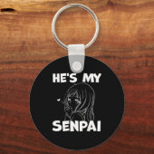 He's My Senpai Funny Anime Matching Couple Girlfri Sleutelhanger (Voorkant)