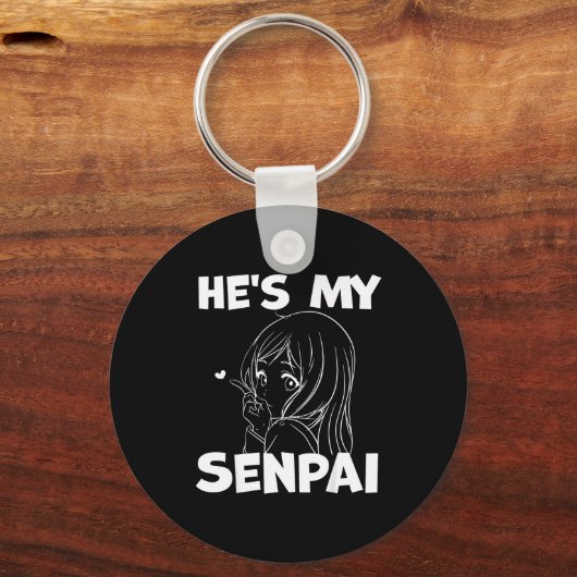 He's My Senpai Funny Anime Matching Couple Girlfri Sleutelhanger (Voorkant)