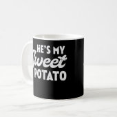 He's My Sweet Potato Matching Couples Halloween Th Koffiemok (Voorkant links)