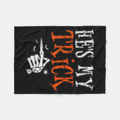 He's My Trick Halloween Matching Couple Funny Girl Fleece Deken (Voorkant (Horizontaal))