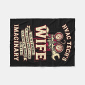 He's Not Imaginary Funny Hvac Tech Wife Women Girl Fleece Deken (Voorkant (Horizontaal))