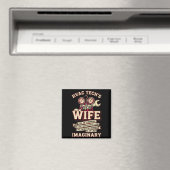He's Not Imaginary Funny Hvac Tech Wife Women Girl Magneet (Insitu (Vaatwasser))