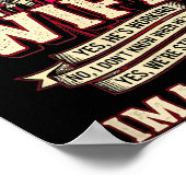 He's Not Imaginary Funny Hvac Tech Wife Women Girl Poster (Hoek)