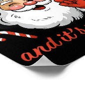 He's On The List And It's Not Mine Christmas Santa Poster (Hoek)